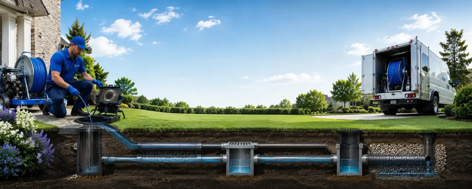Outdoor drain cleaning information for Newington, NH